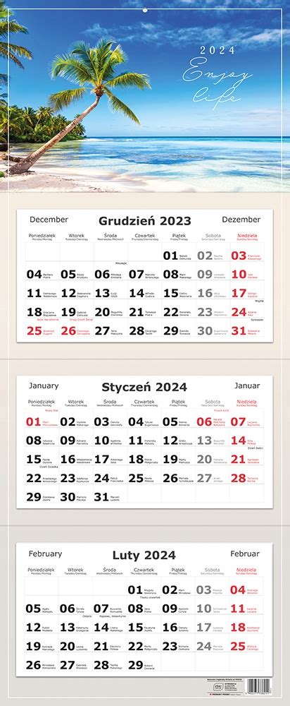 Kalendarz Tr Jdzielny Cienny Na Cian Widok Z Allegro Pl