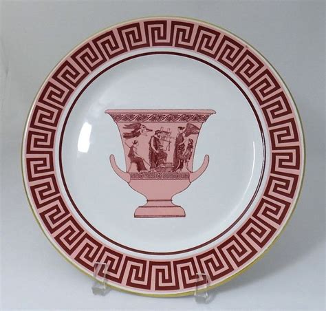 Mottahedeh Plate Greek Key Urn Pattern 2829 Greek Figures