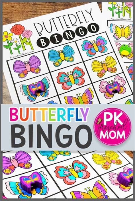 Butterfly Bingo Preschool Mom