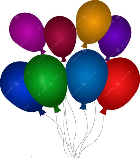 Globos De Fiesta De Cumpleaños Vector PNG dibujos Globos Globos De