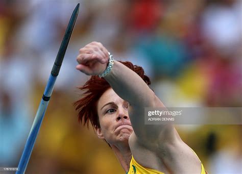 Australias Kathryn Mitchell Competes During The Womens Javelin