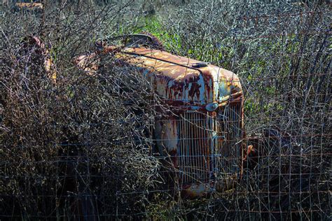 Old Tractor Behind The Wire Art Print By Garry Gay Pixels