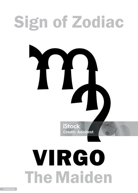 Vetores De Alfabeto Da Astrologia Signo Do Zodíaco Virgem E Mais