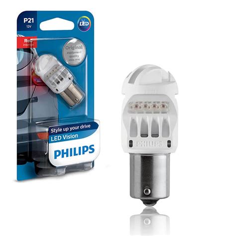 LÂMPADA PHILIPS LED VISION PARA FREIO 5W 1 POLO 12V TRAVA RETA 8 LEDS