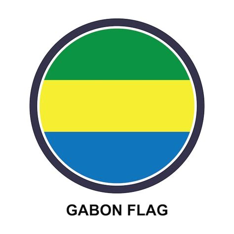 Ícone da bandeira do gabão Vetor Premium