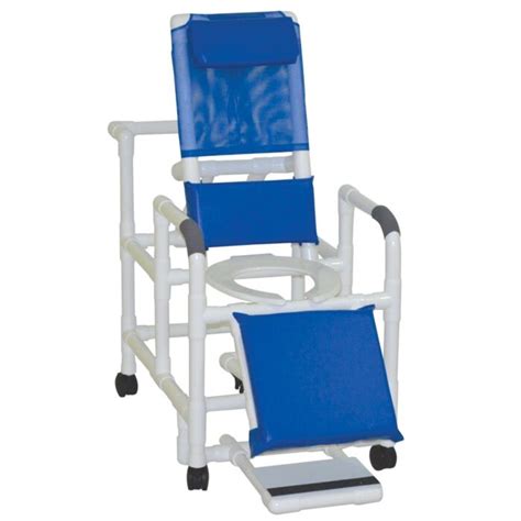 Buy Reclining Pvc Shower Chair With Deluxe Seat Sliding Footrest 20