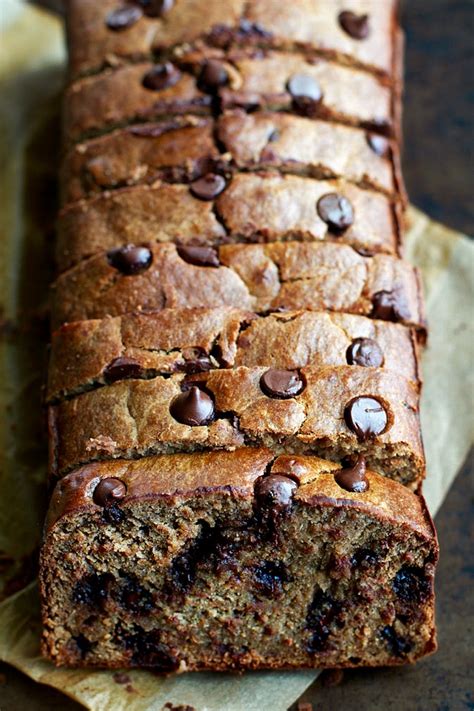 Flourless Chocolate Chip Banana Bread Running With Spoons