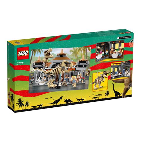 Lego Jurassic Park 10th Anniversary Visitor Center T Rex And Raptor Attack Set 76961lego