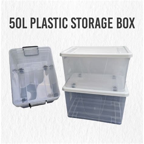 Transparent Box Storage Box Container L Storage Box Kotak Transparent