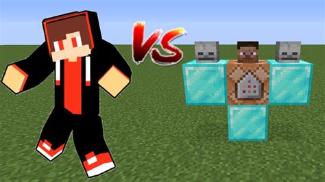 What If You Create A Jj Vs Diamond Boss In Minecraft Maizen Mizen Jj