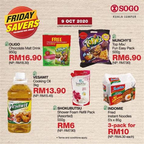 Oct Sogo Supermarket Friday Savers Promotion Everydayonsales