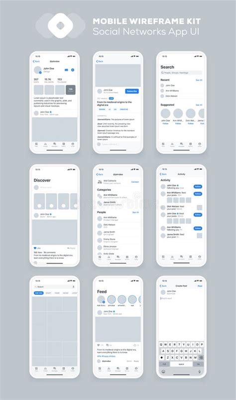 Wireframe Kit For Mobile Phone X Mobile App UI UX Design New OS