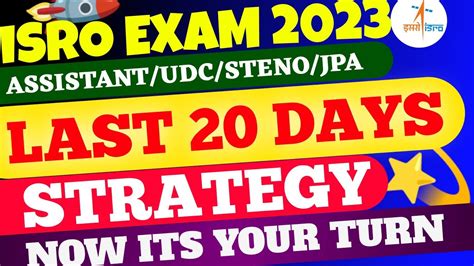 ISRO Assistant Exam 2023 Last 20Days STRATEGY How To Boost