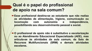 O Papel Do Profissional De Apoio Mediador Na Sala Comum Pptx