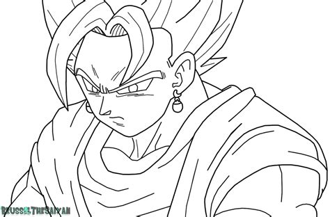 Super Saiyan Blue Vegito 2 Lineart By Brusselthesaiyan On Deviantart