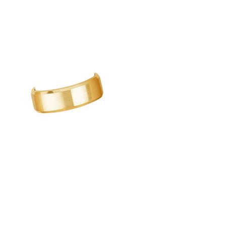 Mm Beveled Edge Matte Wedding Ring In K Yellow Gold