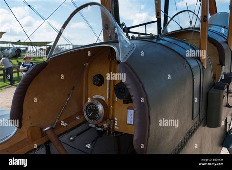 Biggleswade, UK - 29 June 2014: The cockpit of an RAF BE2c fighter ...