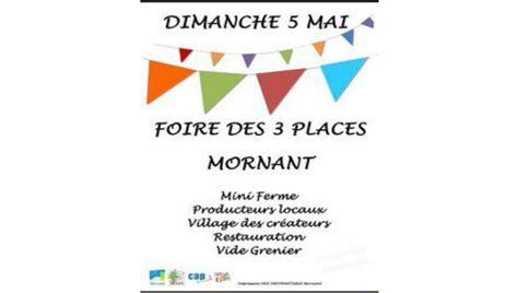 Une Sortie En Famille La Foire Des Places Mornant Ce Dimanche