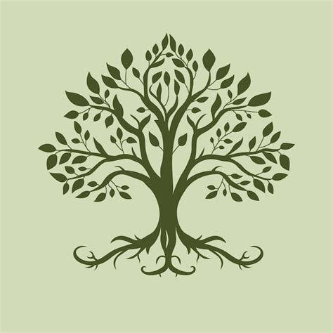 Premium Vector Life Tree Emblem Vector Symbolizing Growth Renewal And