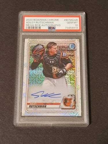 Bowman Chrome Adley Rutschman Mega Box Auto Psa Orioles Rc