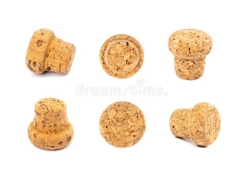 Wine Corks Isolated Cork Stoppers Set Cork Caps Stock Photo Image