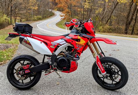 Honda CRF450L CRF450RL Supermoto Conversion Retro Red And White