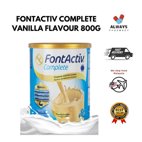 FONTACTIV COMPLETE VANILLA FLAVOUR 800g EXP 8 2024 Shopee Malaysia