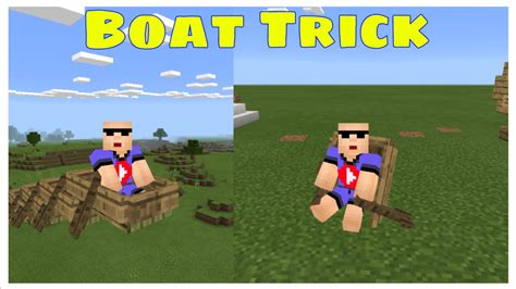 Minecraft PE Awesome Boat Glitch Trick In MCPE 0 15 6 YouTube