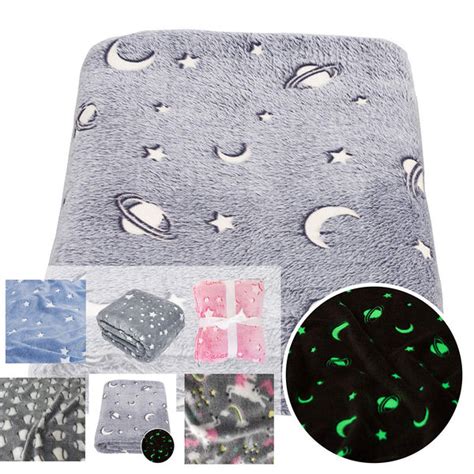 Premium Glow In The Dark Blanket Plush Throw Blanket 50 X 60 Inches