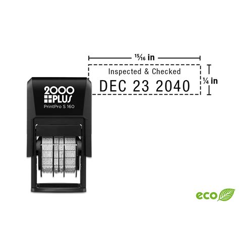 Custom 2000 Plus® Printpro™ Self Inking 160d Micro Dater Stamp 18 X 1516