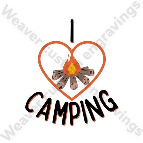 I Love Camping Svg Png Pdf Campfire Design Etsy