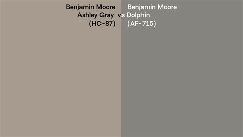 Benjamin Moore Ashley Gray Vs Dolphin Side By Side Comparison