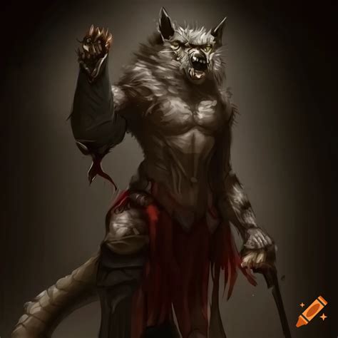 Artwork Of A Half Werewolf Half Dragonborn