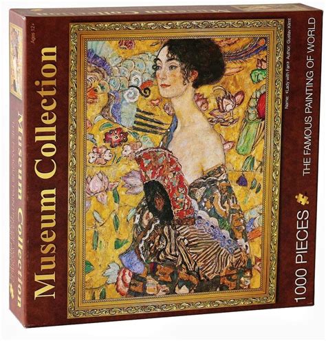 Lady With Fan By Gustav Klimt Jigsaw Puzzle Piece Art Puzzles For