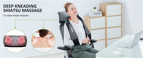 Snailax Cordless Neck Back Massager Shiatsu Neck And