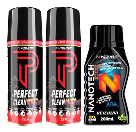 Kit 1 Nanotech 1000 2 Perfect Clean Moto Koube Frete grátis