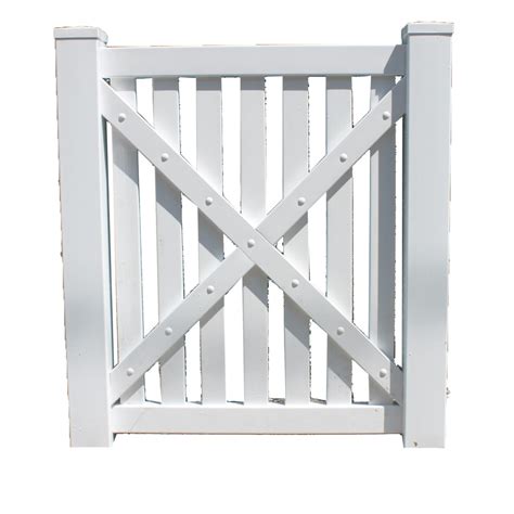 Boundary 4-ft x 3-ft White Picket Walk Vinyl Fence Gate at Lowes.com