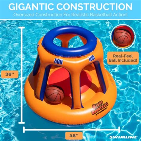 Swimline Inflatable Pool Basketball Hoop Floating Or Poolside Game Giant Shootball Multiple