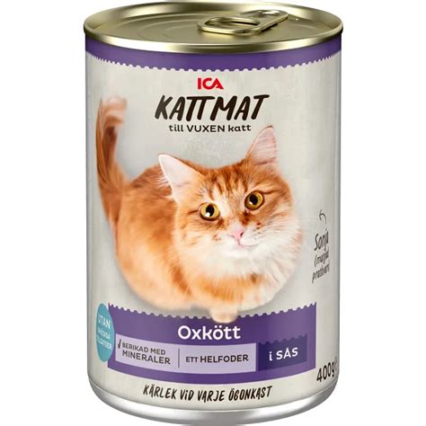 Kattmat Oxkött i sås 400g ICA Handla mat online från din lokala ICA butik