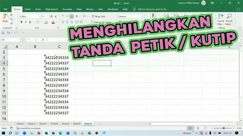 Cara Menghilangkan Tanda Petik Di Excel Menghilangkan Tanda Petik Di