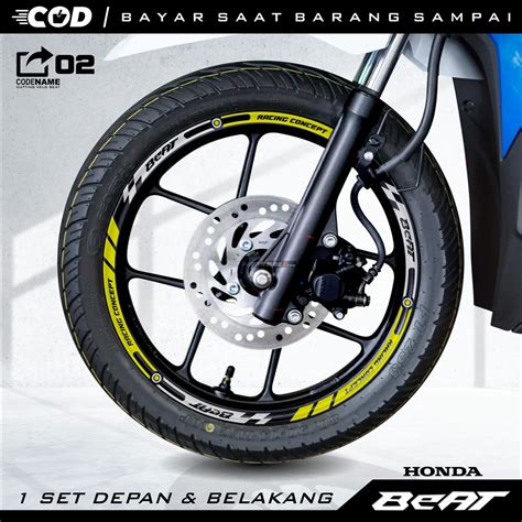 Jual Stiker Cutting Scotlite Velg Beat All Type Ring Inch Satu Set