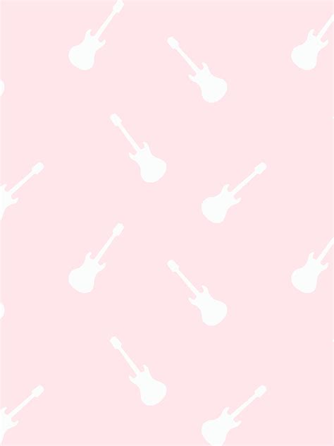 Solid Electric Guitar Removable Vinyl Wallpaper by Barbie - Pink ...