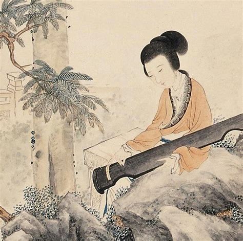 Being Distracted Figure Painting Chinese Art Painting Chinese Painting