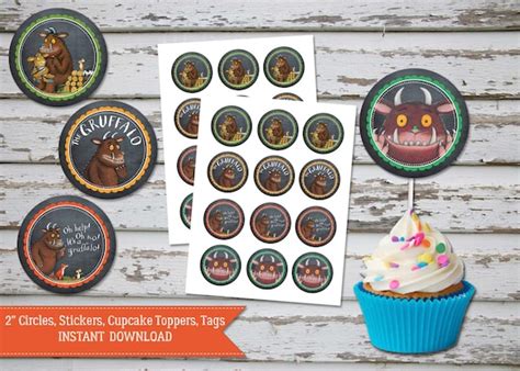 Gruffalo Cupcake Toppers Gruffalo Birthday Toppers Gruffalo Favour