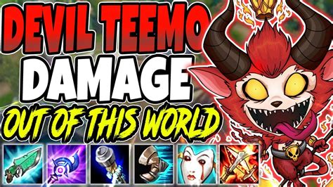 Devil Teemo 😈 Damage Out Of This World 😈 Best Teemo Season 10 Build