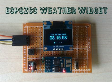 Esp8266 Weather Widget Electronics Lab