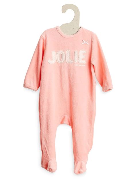 Pyjama En Velours Rose Saumon Kiabi 10 00