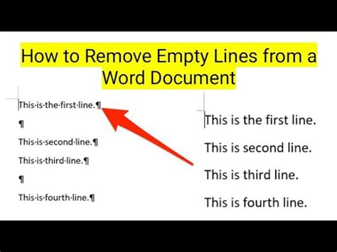 How To Remove Empty Lines From A Word Document YouTube