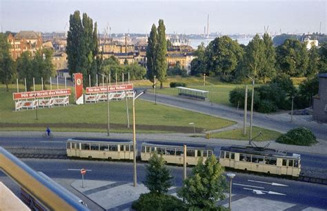 Blick Aus Einem Hotel In Stralsund 1982 Auf Stra Enbahn Und SED Werbung