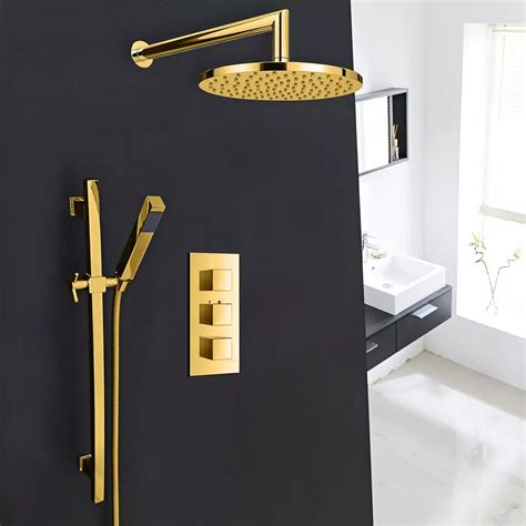 Gold Plated Shower Head Set V 1 Hand Shower 8 Juno Showers